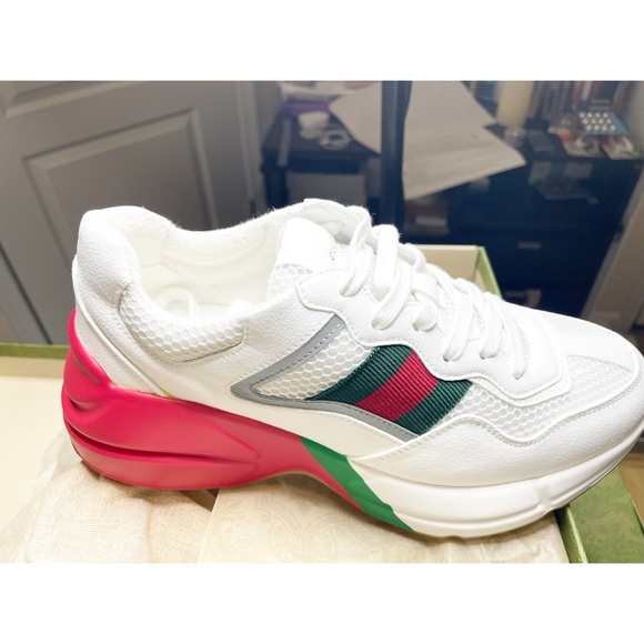 Gucci Green and Red Stripe Rhyton White Authentic - Picture 5 of 10